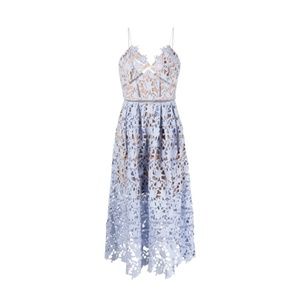 Self-Portrait Lilac Azalea Midi Dress